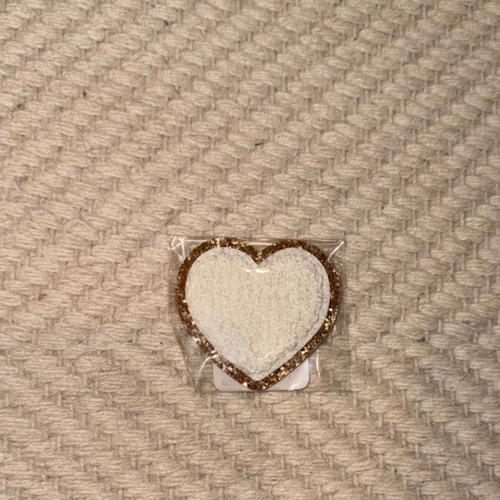 Stoney Clover Lane Heart Patch with Gold Glitter
